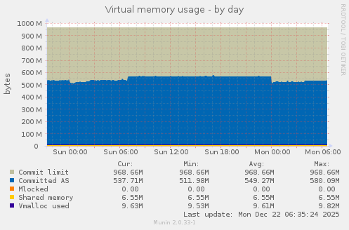 Virtual memory usage