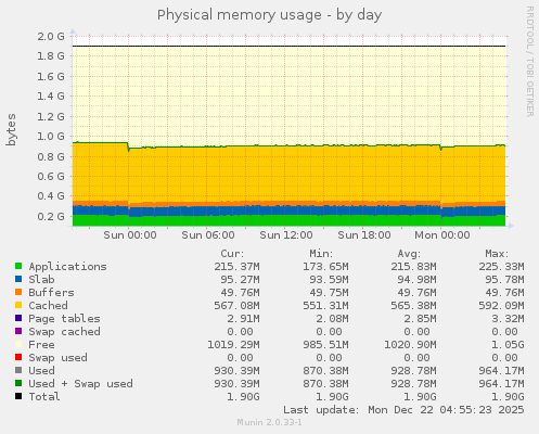 Physical memory usage