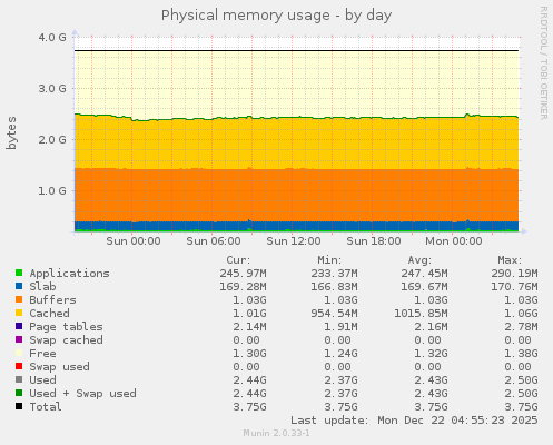 Physical memory usage