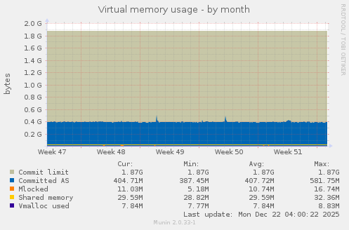 Virtual memory usage